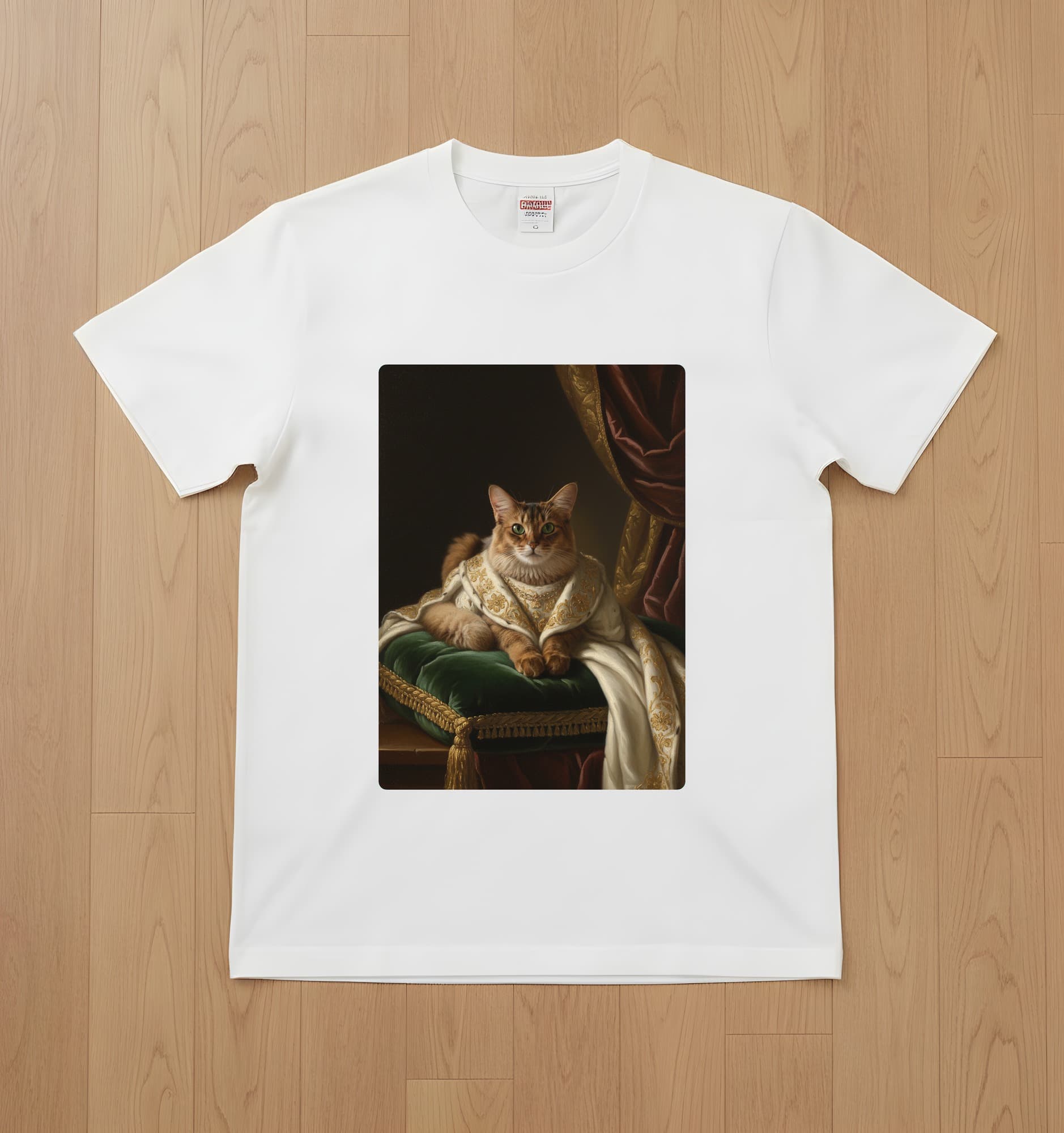 Somali Renaissance Portrait T-Shirt (White, Color Print, No Frame)