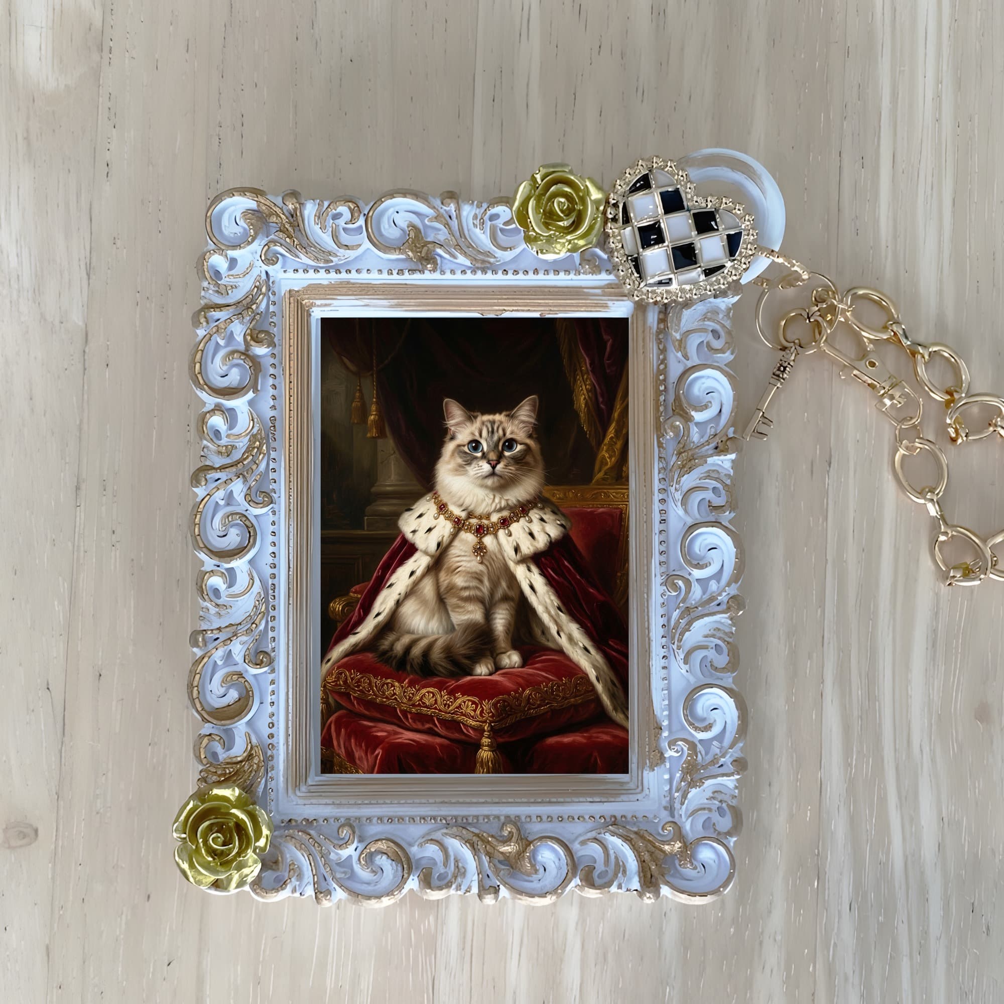 Ragdoll Renaissance Portrait Bag Charm (White)