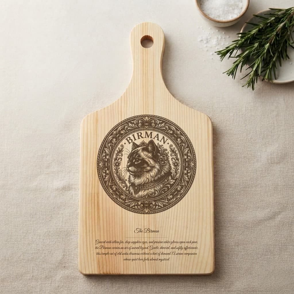 Birman Renaissance Portrait Wooden Cutting Board