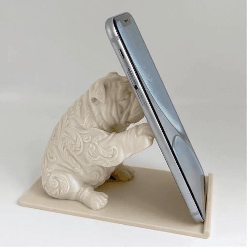 Degu Renaissance Portrait Phone Stand (Pearl White)