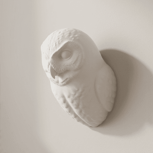 シロフクロウのルネサンス肖像画壁掛けレリーフ 2