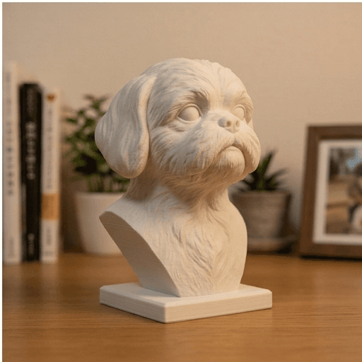 Shih Tzu Renaissance Portrait Bust Sculpture