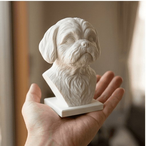 Shih Tzu Renaissance Portrait Bust Sculpture 2
