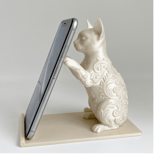 Abyssinian Renaissance Portrait Phone Stand (Pearl White)