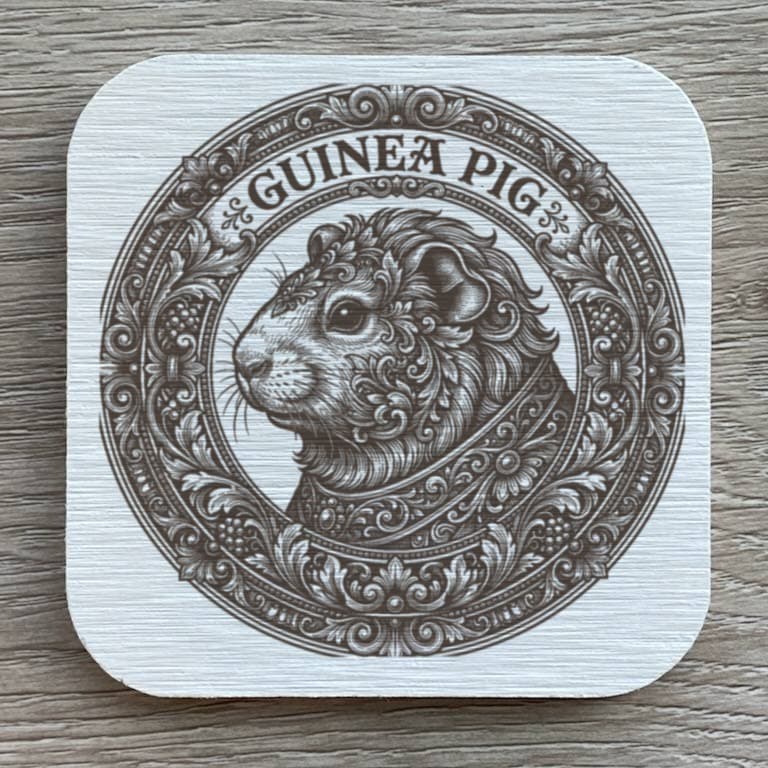 モルモットのルネサンス肖像画コースターセット