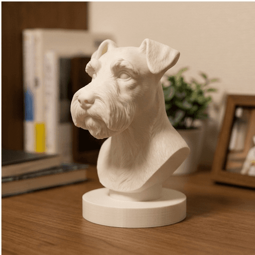 miniature schnauzer Renaissance Portrait Bust Sculpture