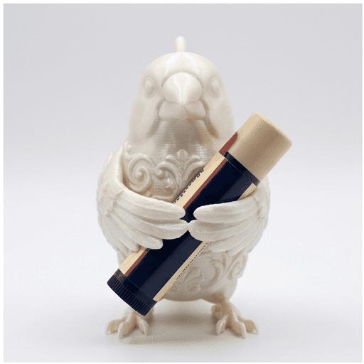 Bengalese finch Renaissance Portrait Lip Balm Case (Pearl White)