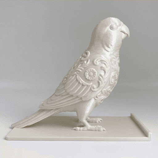 オキナインコのルネサンス肖像画スマホスタンド(シルクホワイト) 4