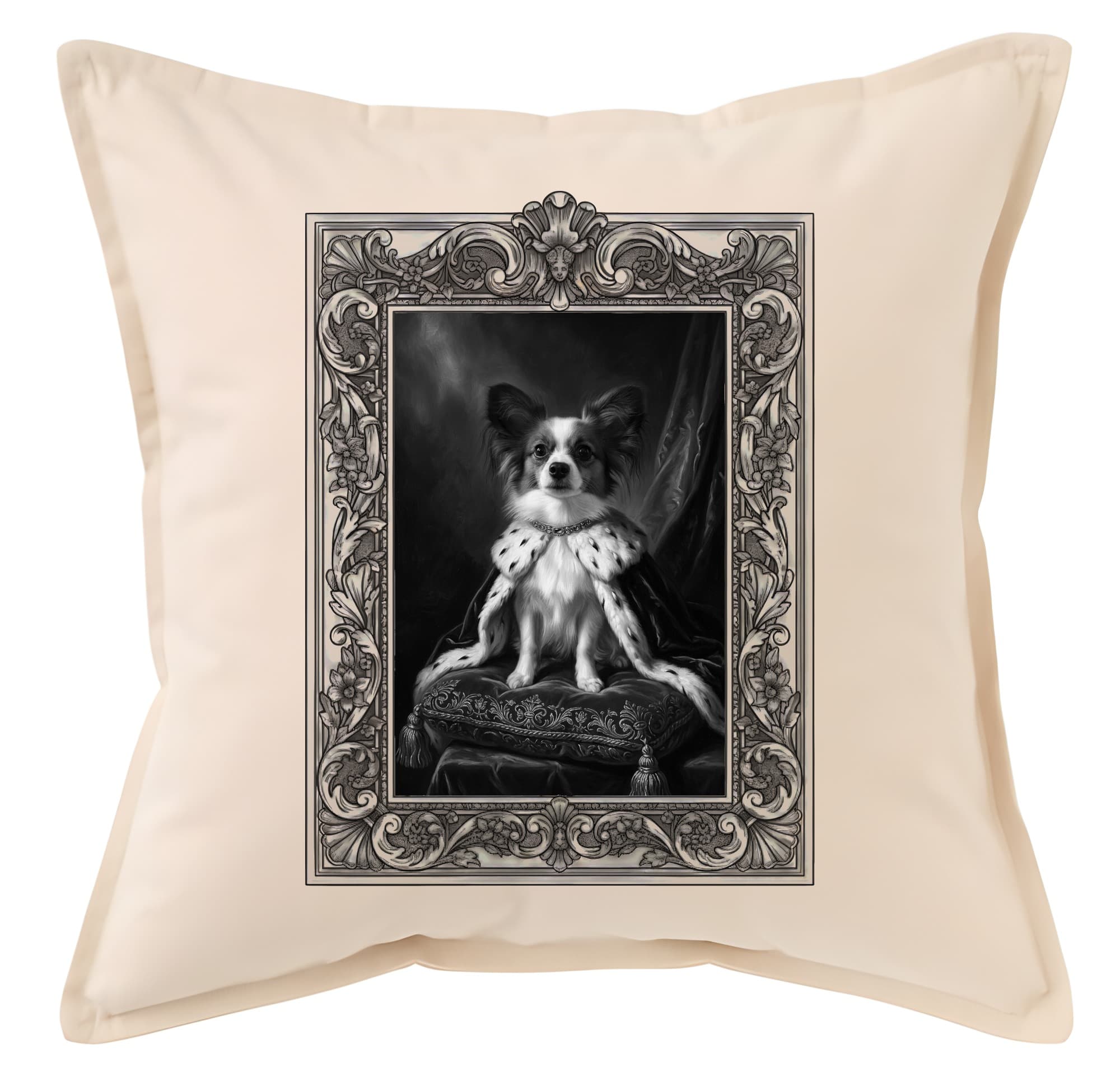 papillon Renaissance Portrait Throw Cushion (Framed Design)