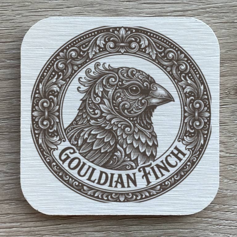 コキンチョウのルネサンス肖像画コースターセット