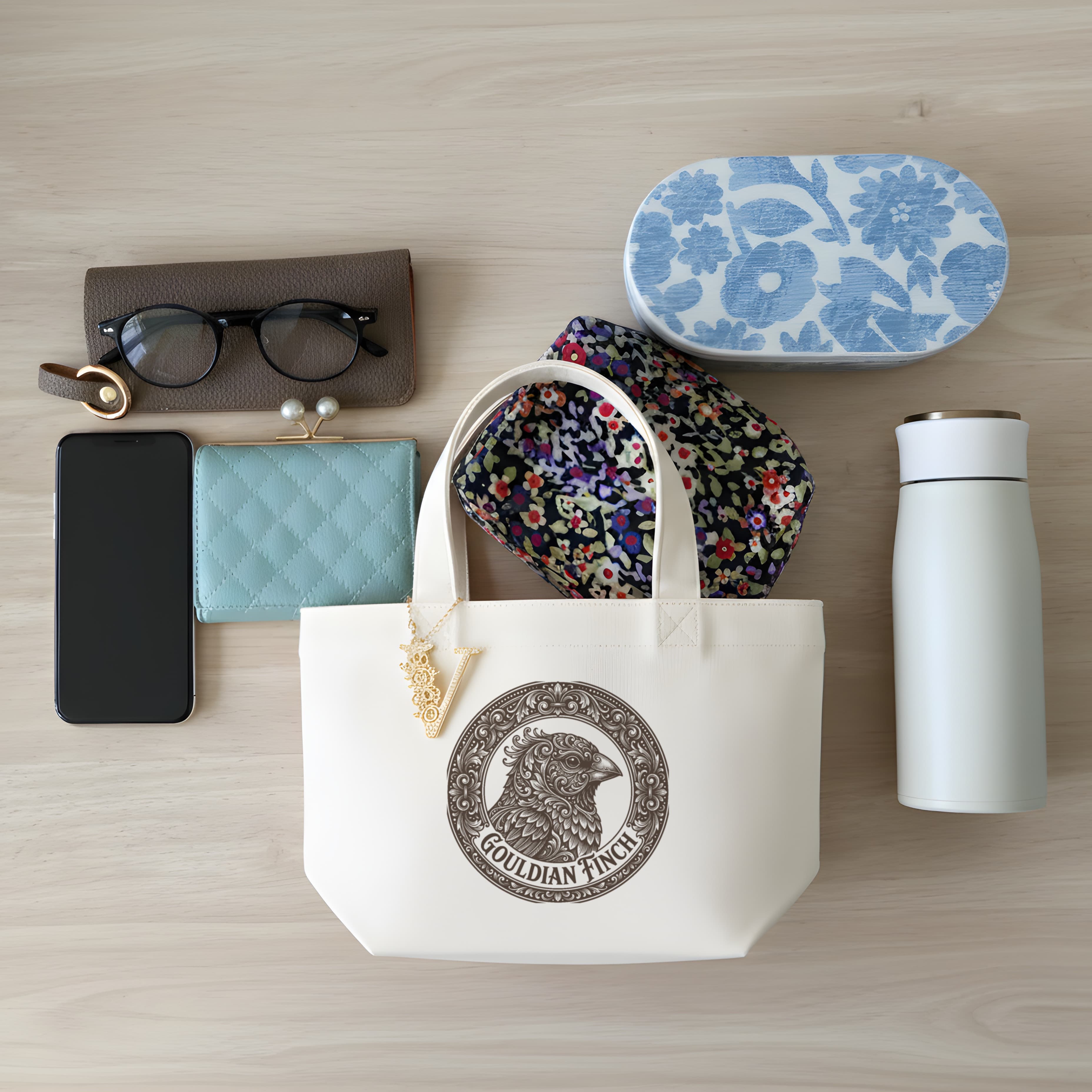Gouldian finch Renaissance Portrait Mini Tote Bag 3