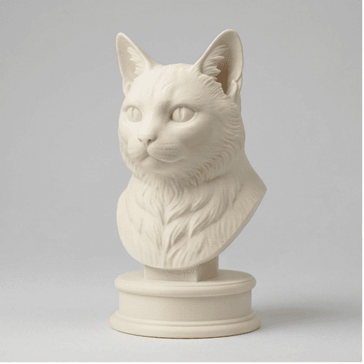 猫のルネサンス肖像画胸像 3