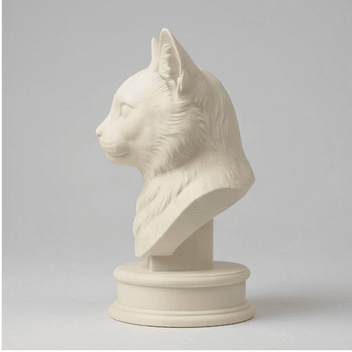 猫のルネサンス肖像画胸像 4