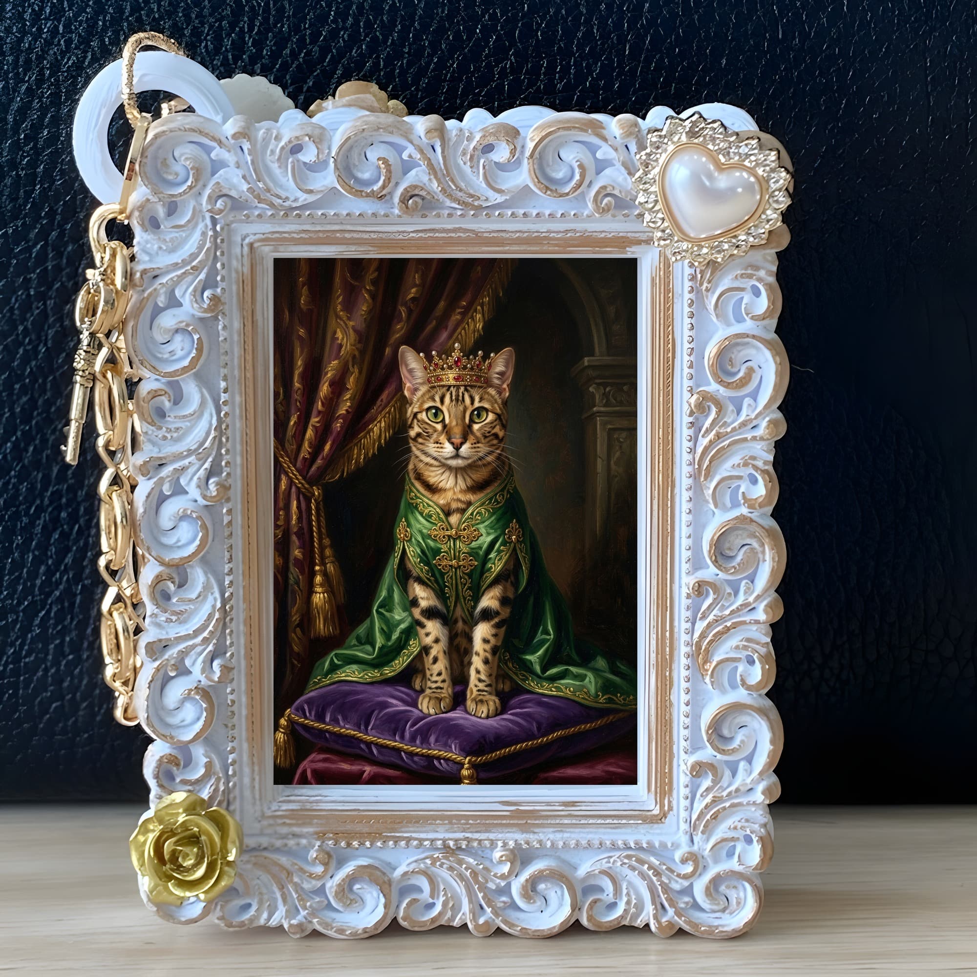 オシキャットのルネサンス肖像画バッグチャーム(ホワイト) 5