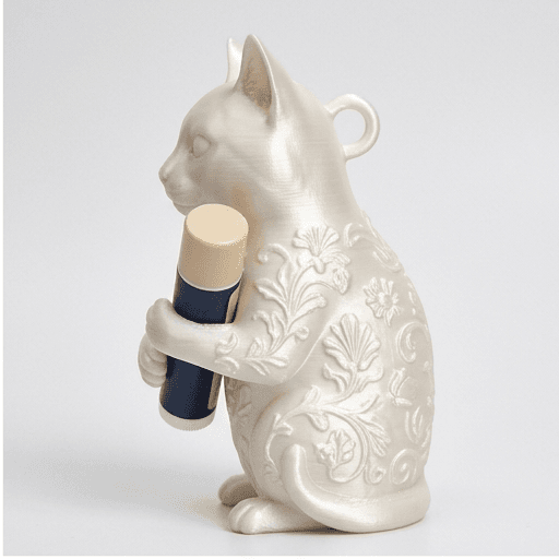 猫のルネサンス肖像画リップケース(シルクホワイト) 2