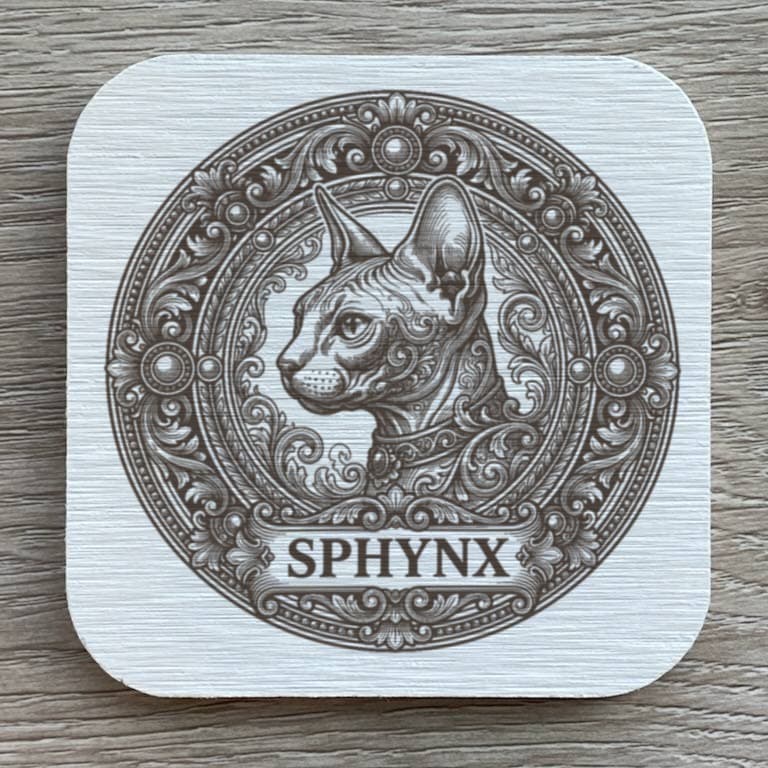 スフィンクスのルネサンス肖像画コースターセット