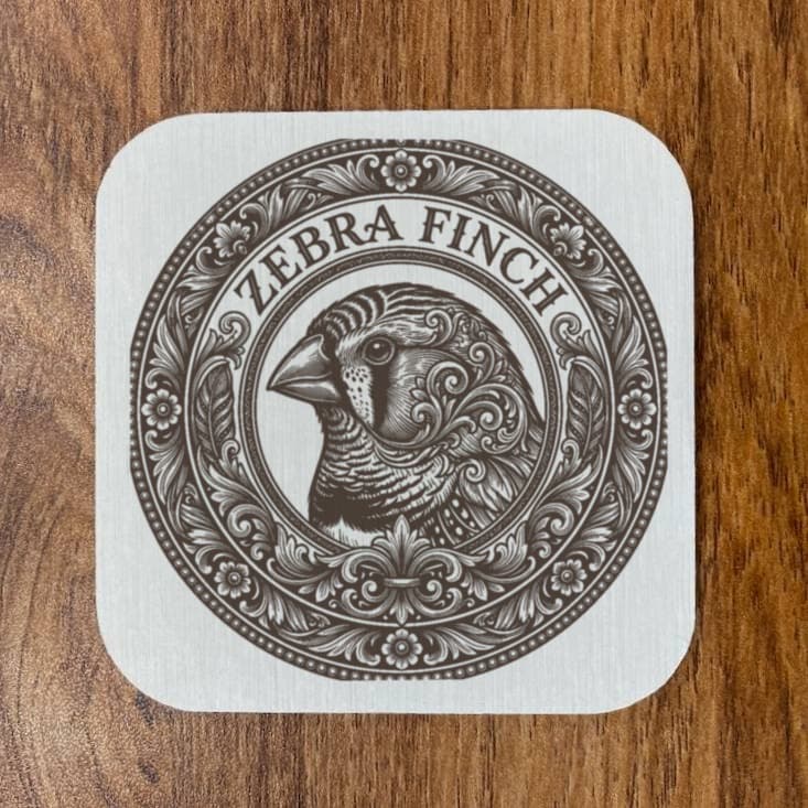 キンカチョウのルネサンス肖像画コースターセット 4