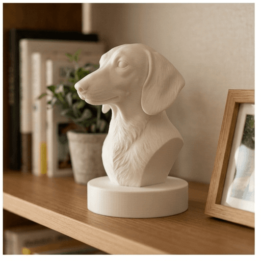 miniature dachshund Renaissance Portrait Bust Sculpture