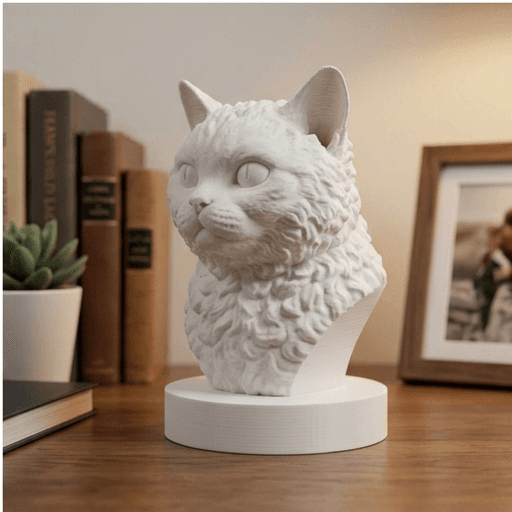 Selkirk Rex Renaissance Portrait Bust Sculpture