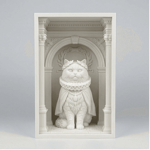 ペルシャ猫のルネサンス肖像画ブックヌーク