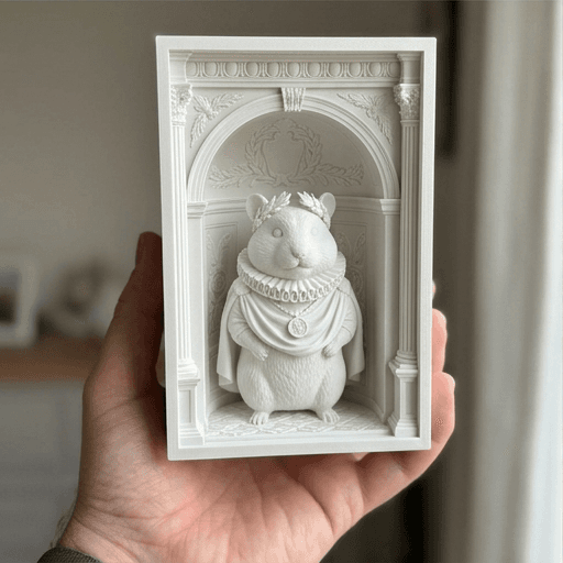 テディベアハムスターのルネサンス肖像画ブックヌーク 3
