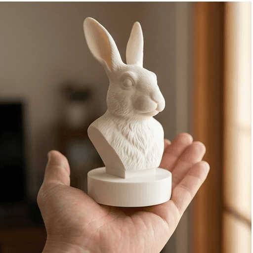 American rabbit Renaissance Portrait Bust Sculpture 2