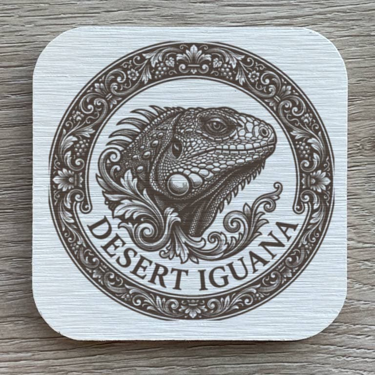 Desert Iguana Renaissance Portrait Coaster Set