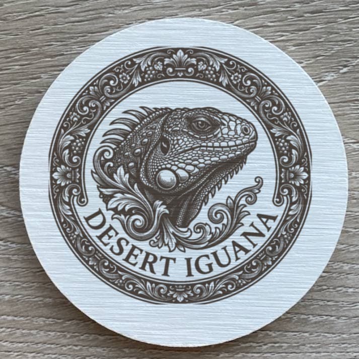 Desert Iguana Renaissance Portrait Coaster Set 2