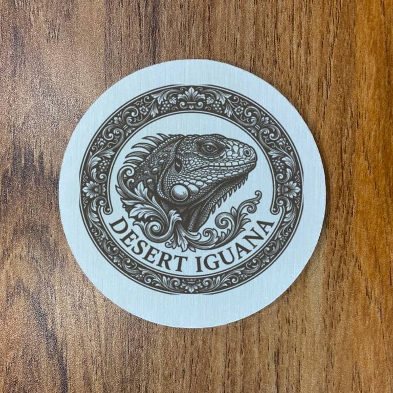 Desert Iguana Renaissance Portrait Coaster Set 3