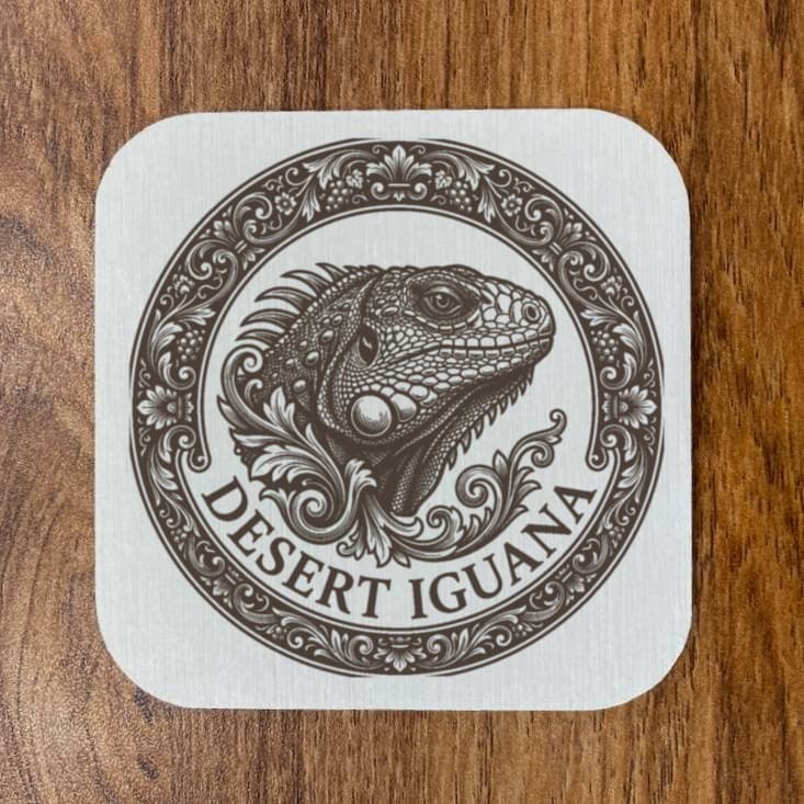 Desert Iguana Renaissance Portrait Coaster Set 4
