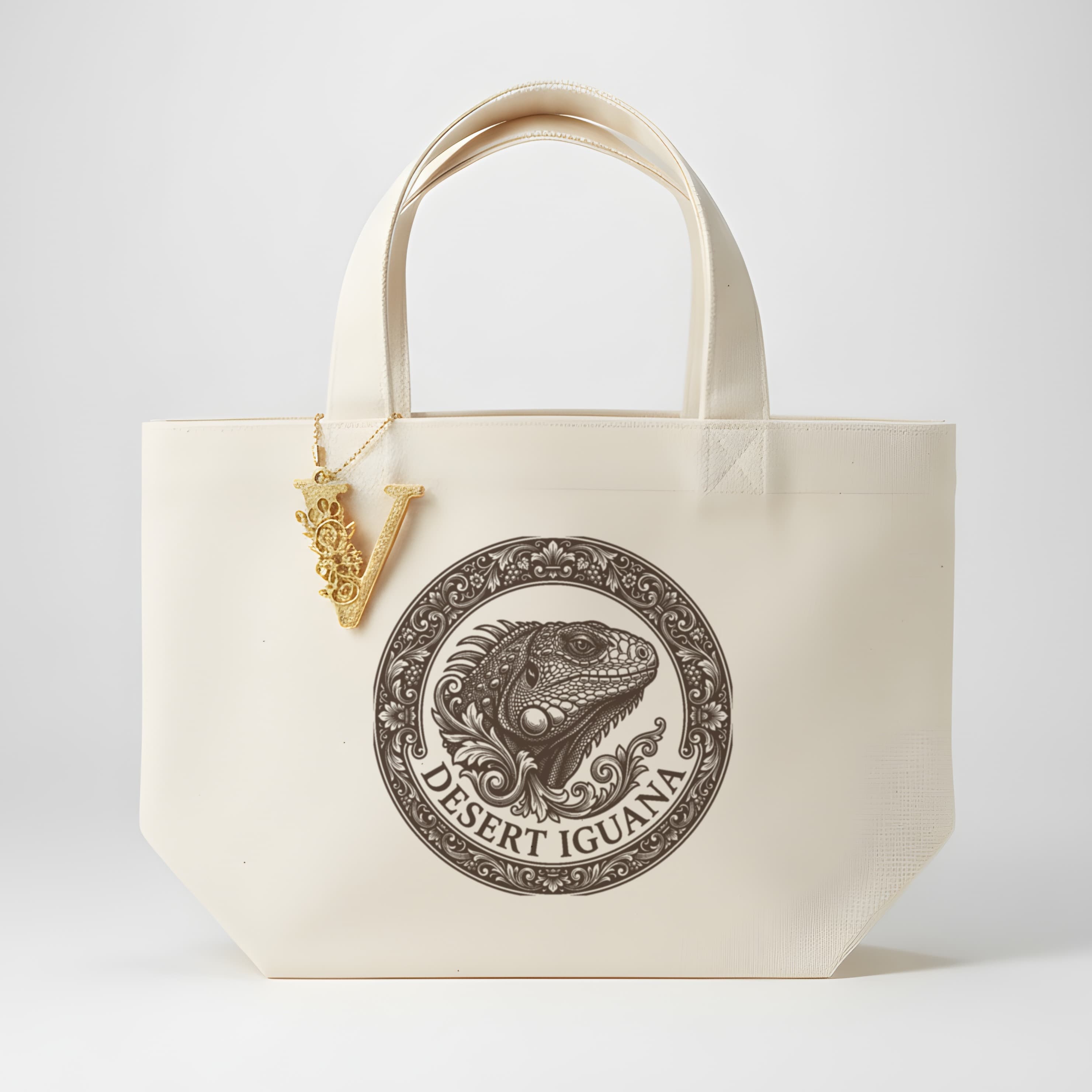 Desert Iguana Renaissance Portrait Mini Tote Bag