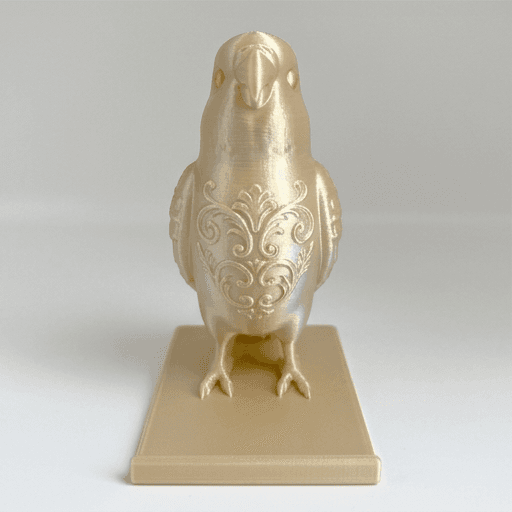 ダルマインコのルネサンス肖像画スマホスタンド(シルクゴールド) 3