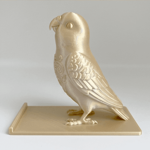 ダルマインコのルネサンス肖像画スマホスタンド(シルクゴールド) 4