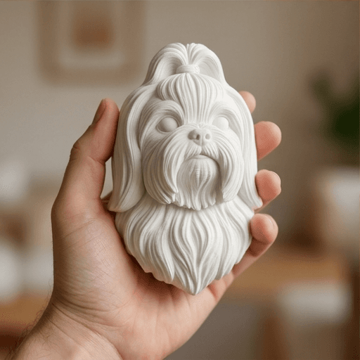 シーズーのルネサンス肖像画壁掛けレリーフ 4