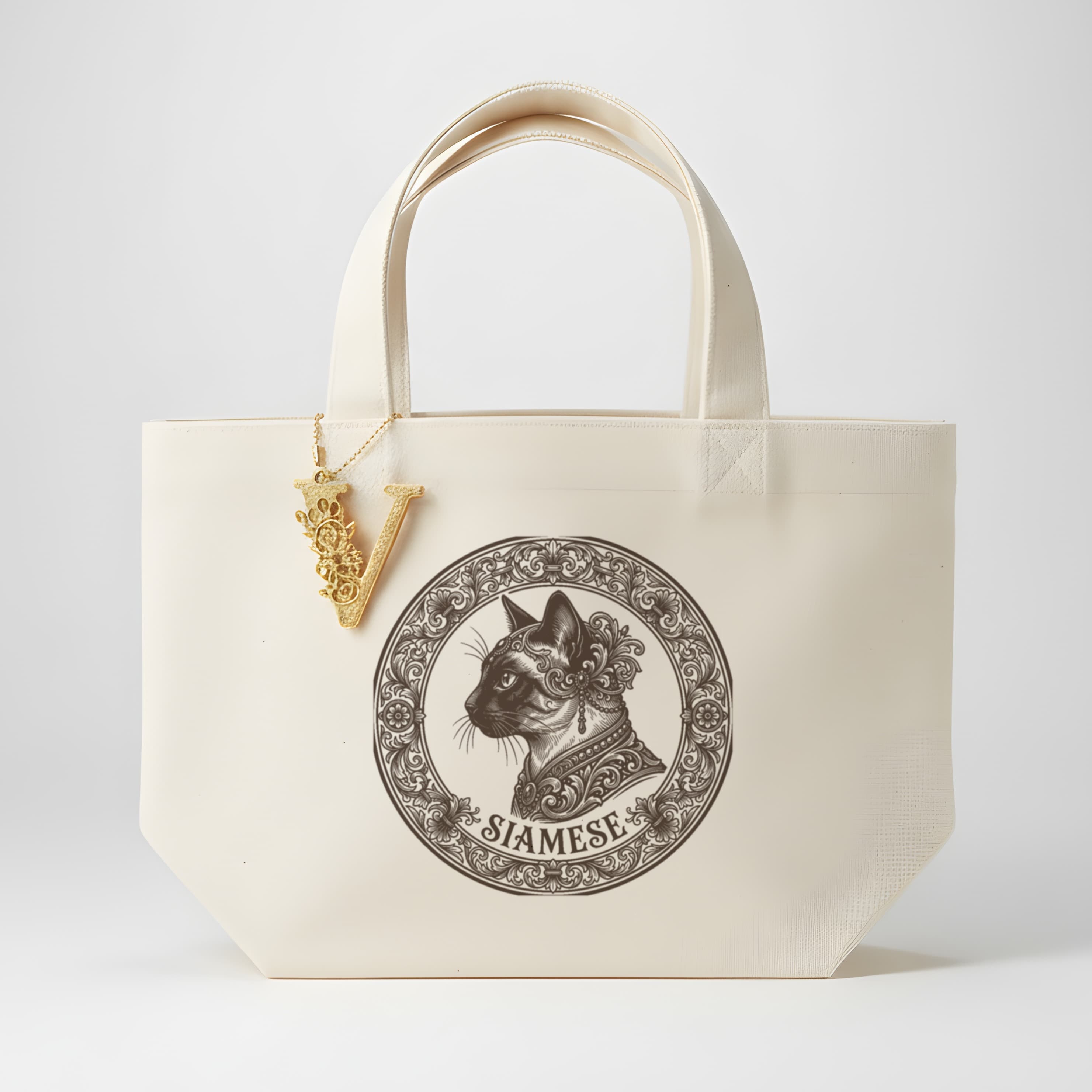 Siamese Renaissance Portrait Mini Tote Bag