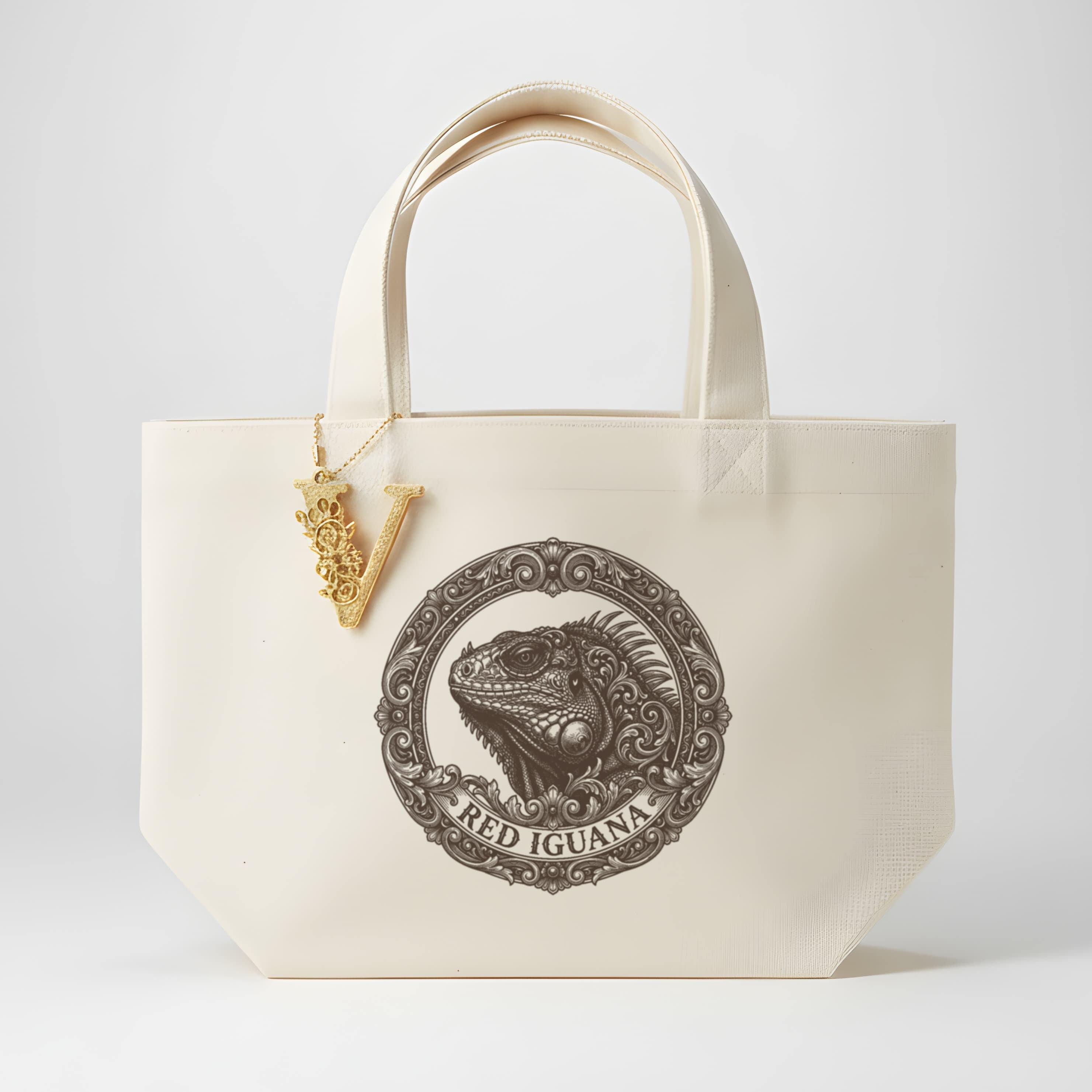 Red Iguana Renaissance Portrait Mini Tote Bag