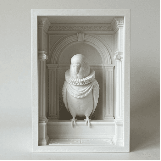 セキセイインコのルネサンス肖像画ブックヌーク