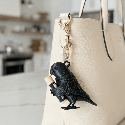 サザナミインコのルネサンス肖像画リップケース(シルクブラック) 4