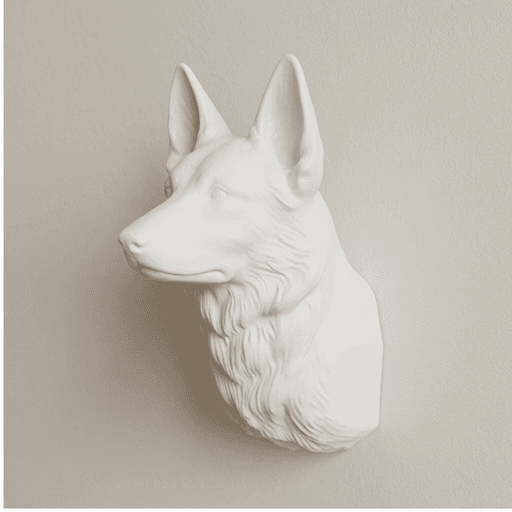 ボーダーコリーのルネサンス肖像画壁掛けレリーフ 2