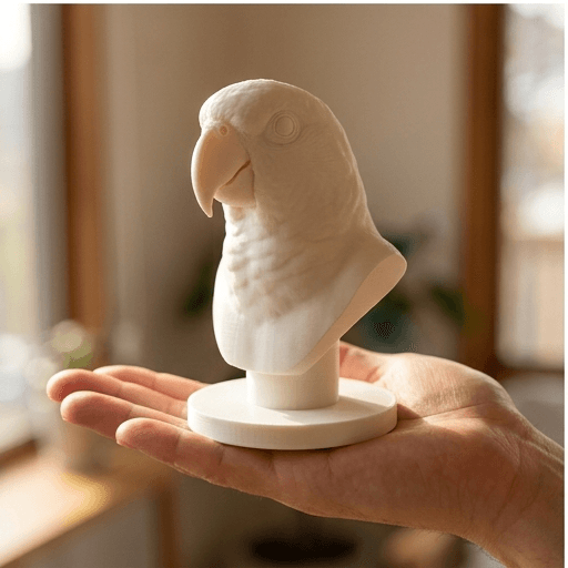 アカハラインコのルネサンス肖像画胸像 2
