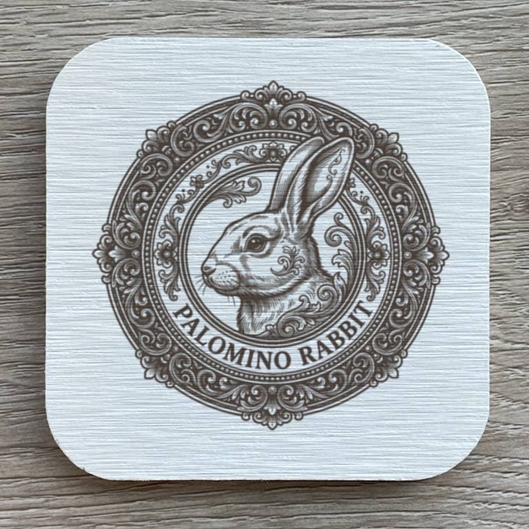 Palomino rabbit Renaissance Portrait Coaster Set