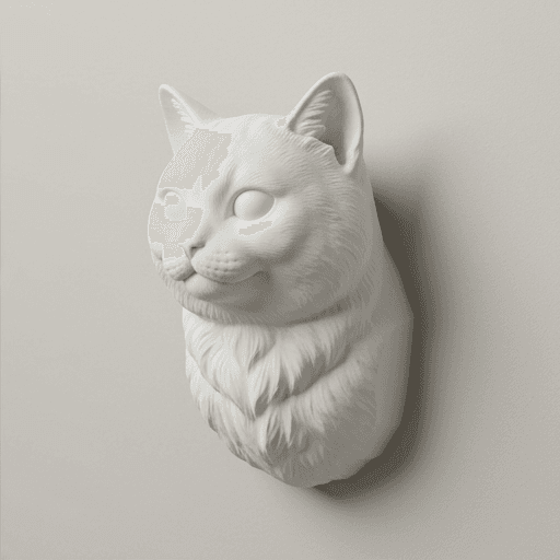 British Shorthair Renaissance Portrait Wall Relief 2