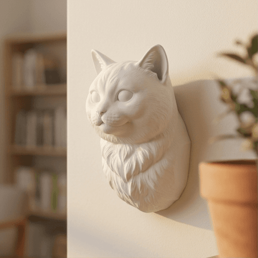 British Shorthair Renaissance Portrait Wall Relief 3