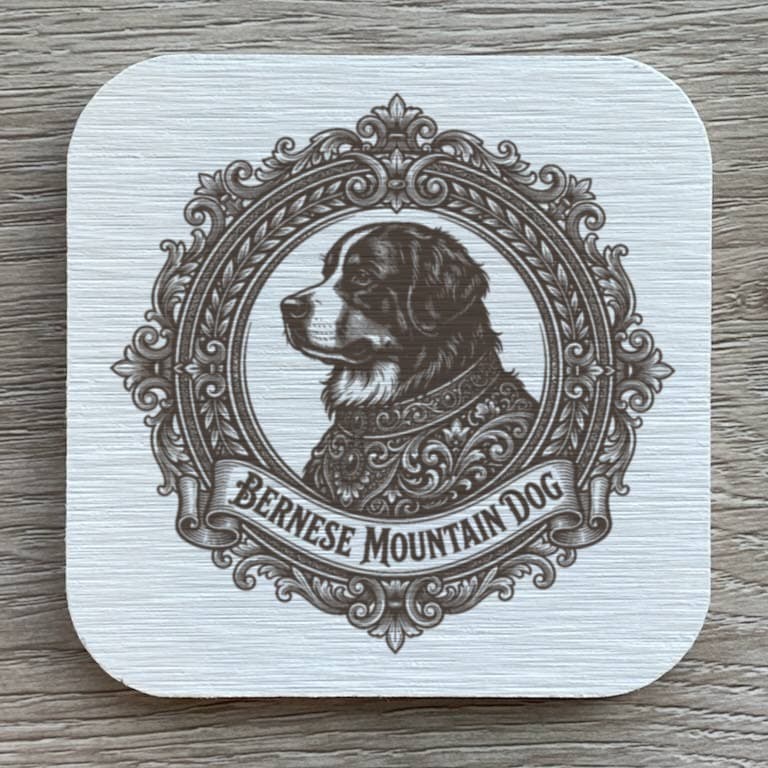 Bernese mountain dog Renaissance Portrait Coaster Set