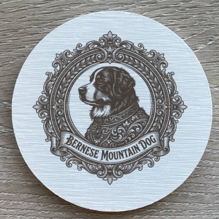 Bernese mountain dog Renaissance Portrait Coaster Set 2