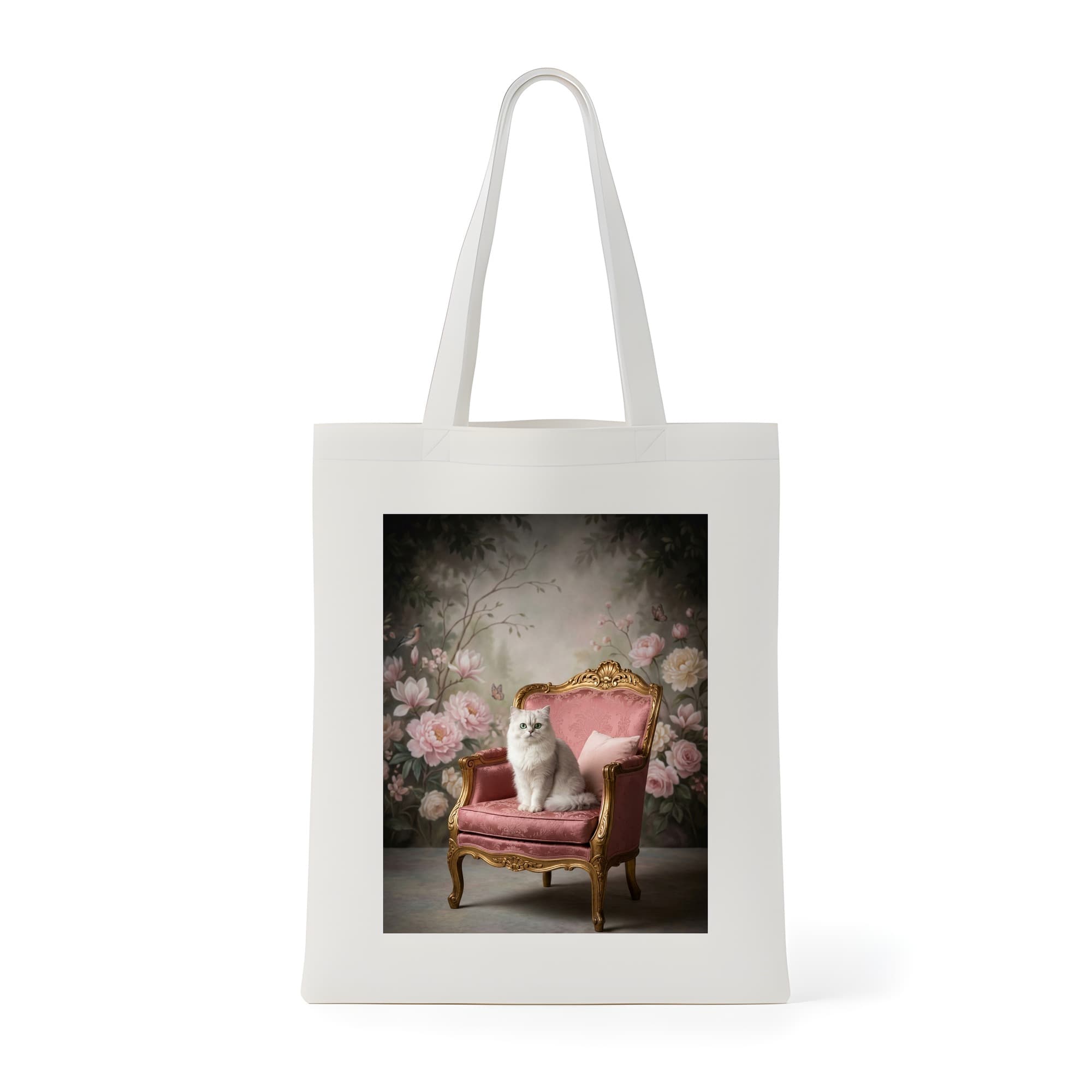 Chinchilla Persian Shabby Pink Oil-Painting Rococo Tote Bag