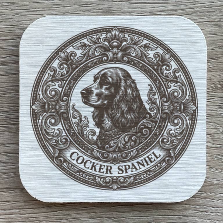 コッカースパニエルのルネサンス肖像画コースターセット