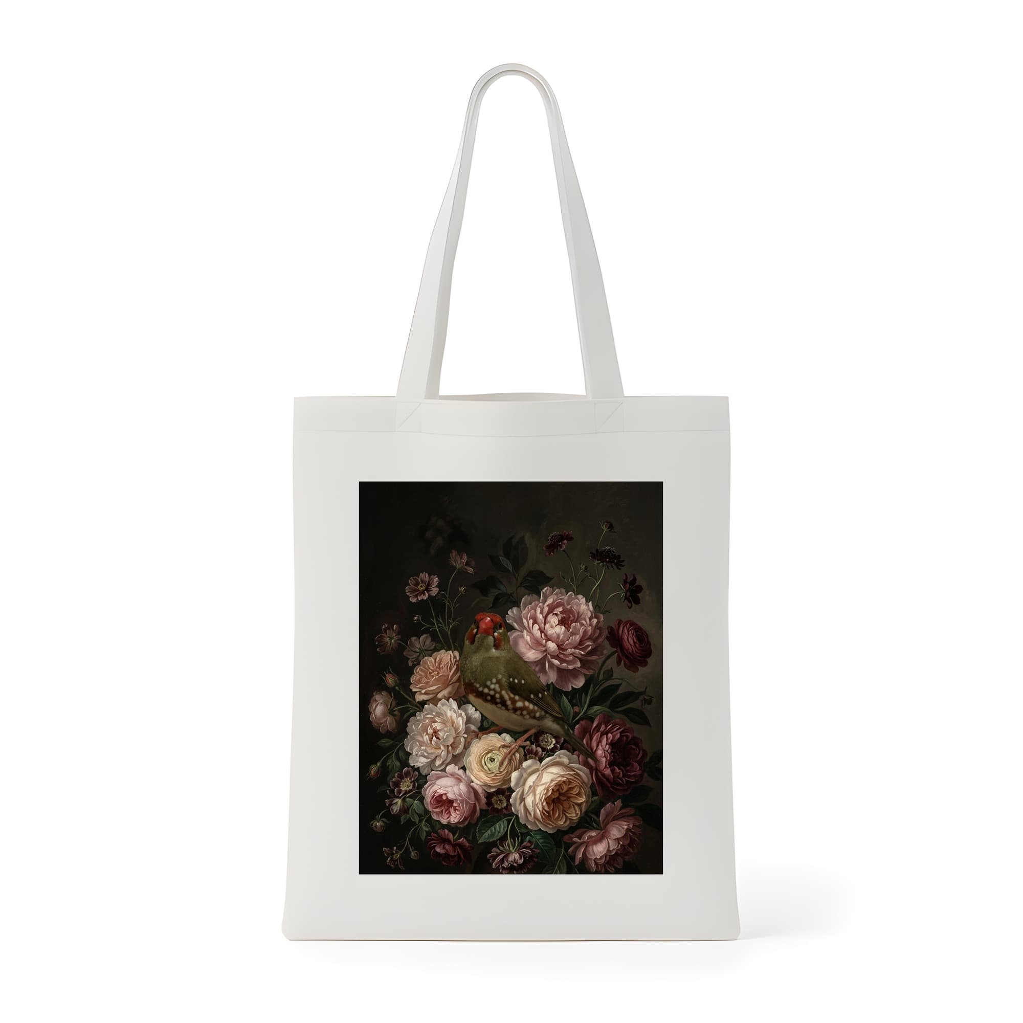 Star finch Floral Oil-Painting Floral Tote Bag