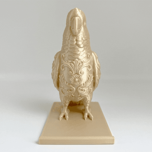 Sulphur-crested Cockatoo Renaissance Portrait Phone Stand (Silky Gold) 3