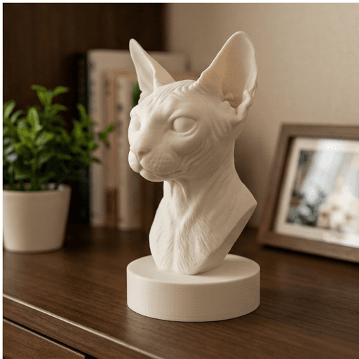 Sphynx Renaissance Portrait Bust Sculpture